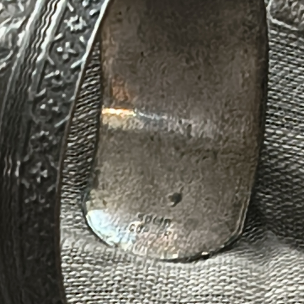 Vintage Floral Engraved Solid Copper Cuff Bracelet - Picture 3 of 3